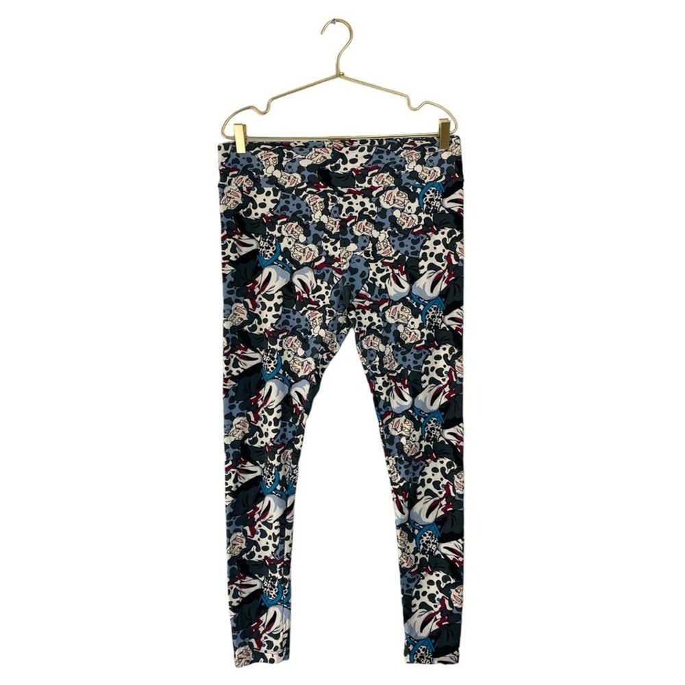 LulaRoe Disney Leggings Tall In Curvy 101 Dalmatians‎ Cruella De Vil 0140